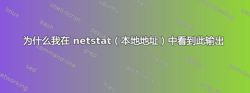 为什么我在 netstat（本地地址）中看到此输出