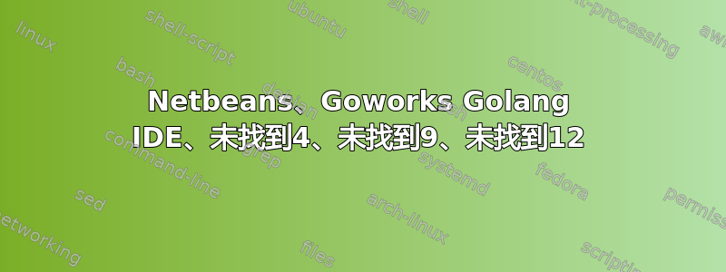 Netbeans、Goworks Golang IDE、未找到4、未找到9、未找到12