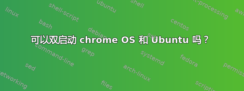 可以双启动 chrome OS 和 Ubuntu 吗？