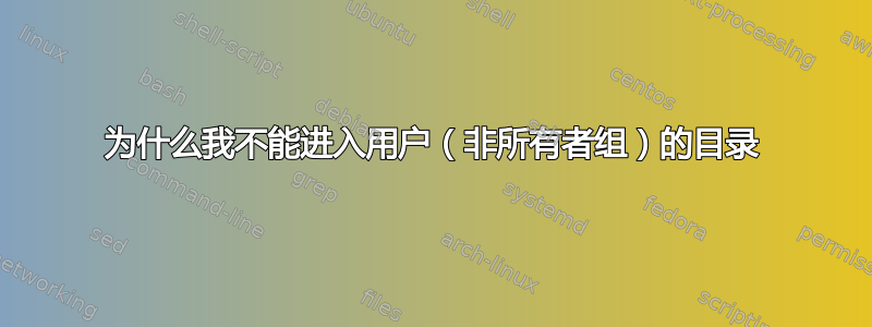 为什么我不能进入用户（非所有者组）的目录