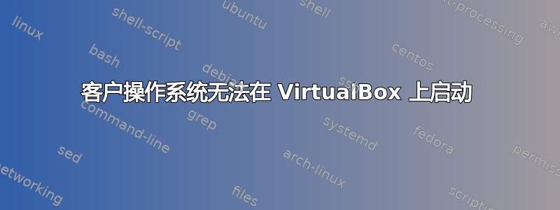 客户操作系统无法在 VirtualBox 上启动