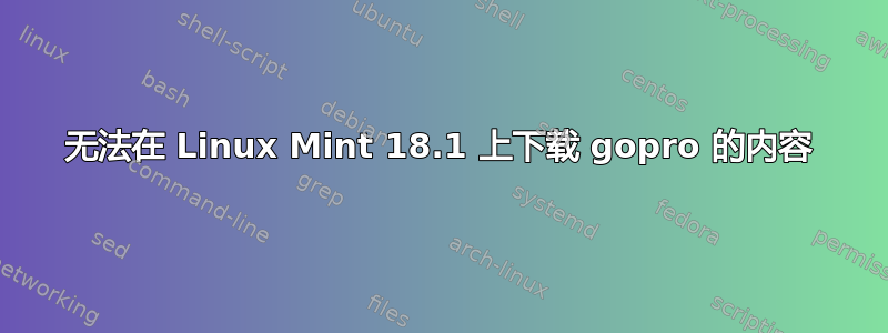 无法在 Linux Mint 18.1 上下载 gopro 的内容