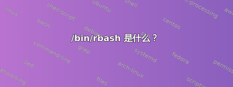 /bin/rbash 是什么？