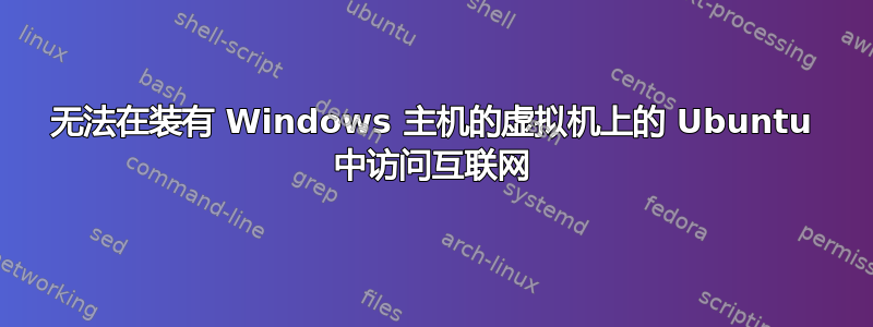 无法在装有 Windows 主机的虚拟机上的 Ubuntu 中访问互联网