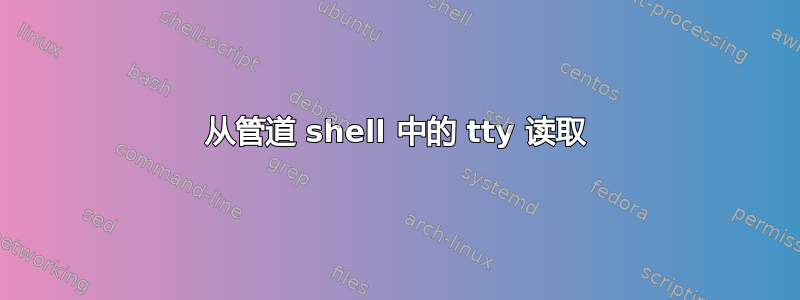 从管道 shell 中的 tty 读取