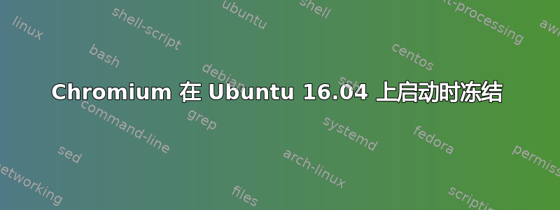 Chromium 在 Ubuntu 16.04 上启动时冻结