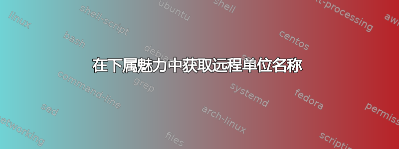 在下属魅力中获取远程单位名称