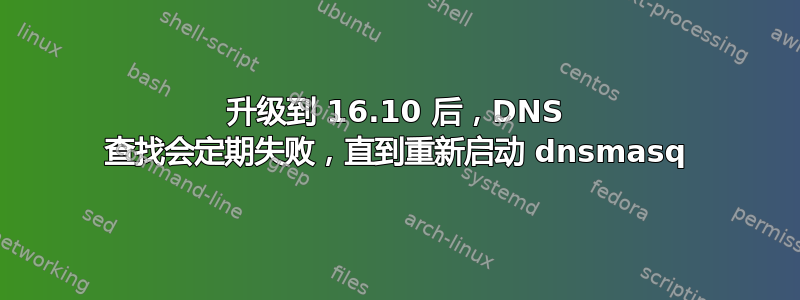 升级到 16.10 后，DNS 查找会定期失败，直到重新启动 dnsmasq