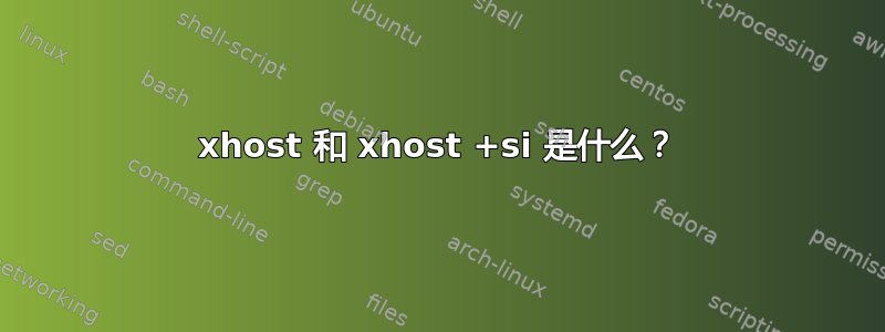 xhost 和 xhost +si 是什么？