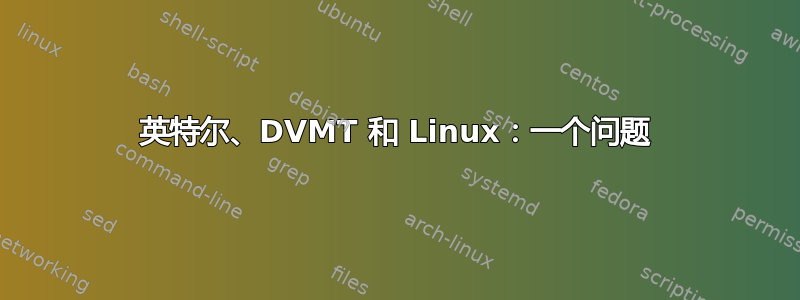 英特尔、DVMT 和 Linux：一个问题