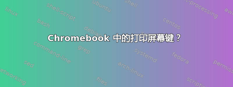 Chromebook 中的打印屏幕键？