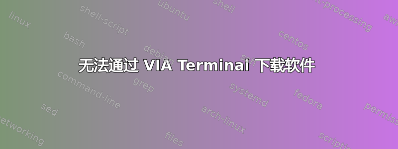 无法通过 VIA Terminal 下载软件