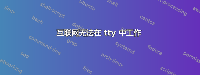 互联网无法在 tty 中工作