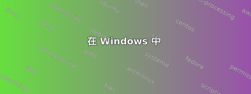 在 Windows 中