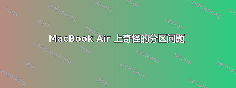 MacBook Air 上奇怪的分区问题