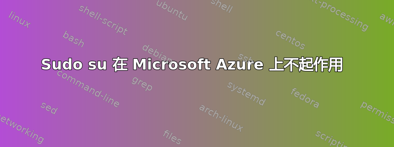 Sudo su 在 Microsoft Azure 上不起作用 