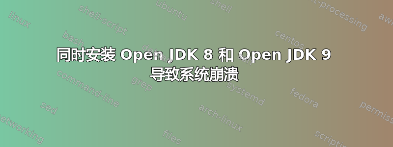 同时安装 Open JDK 8 和 Open JDK 9 导致系统崩溃