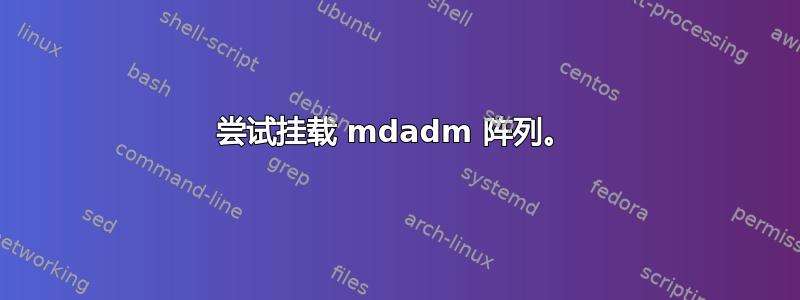 尝试挂载 mdadm 阵列。