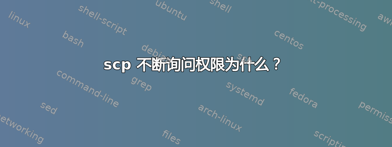 scp 不断询问权限为什么？