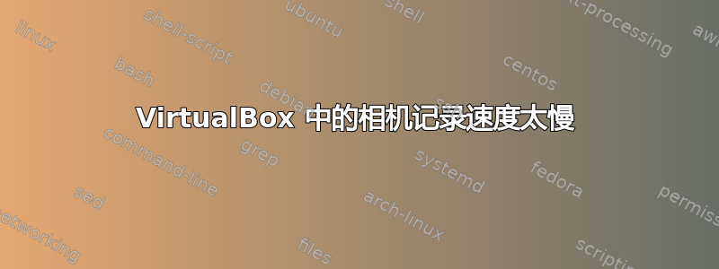 VirtualBox 中的相机记录速度太慢