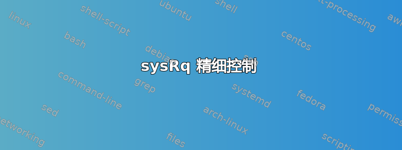 sysRq 精细控制