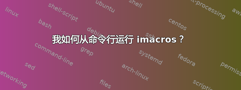 我如何从命令行运行 imacros？