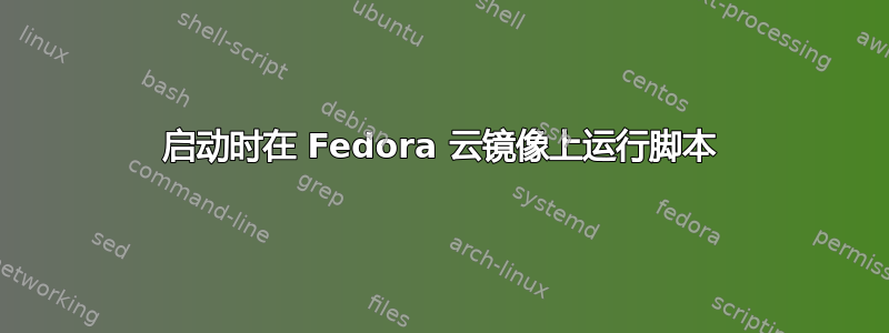 启动时在 Fedora 云镜像上运行脚本