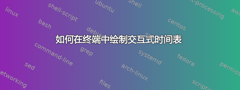 如何在终端中绘制交互式时间表