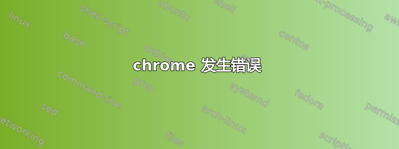 chrome 发生错误