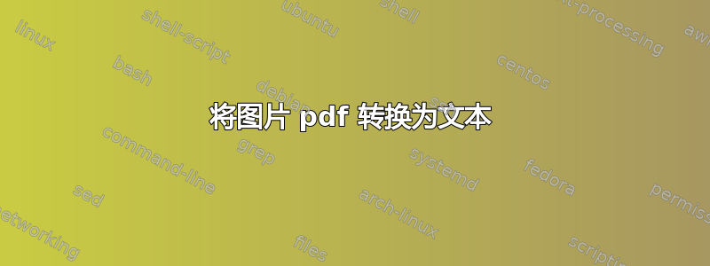 将图片 pdf 转换为文本