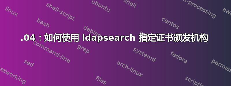 16.04：如何使用 ldapsearch 指定证书颁发机构