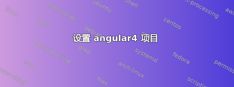 设置 angular4 项目