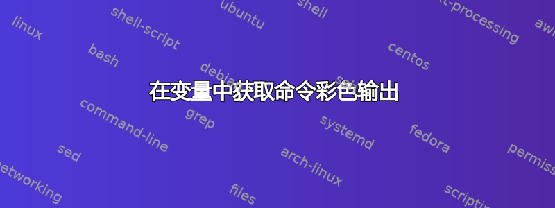 在变量中获取命令彩色输出