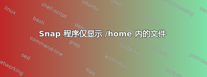 Snap 程序仅显示 /home 内的文件