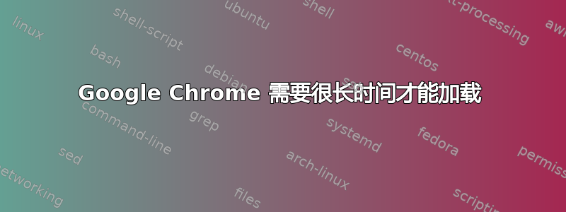 Google Chrome 需要很长时间才能加载