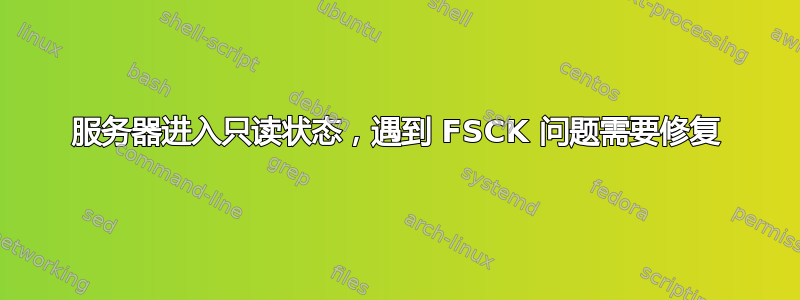 服务器进入只读状态，遇到 FSCK 问题需要修复