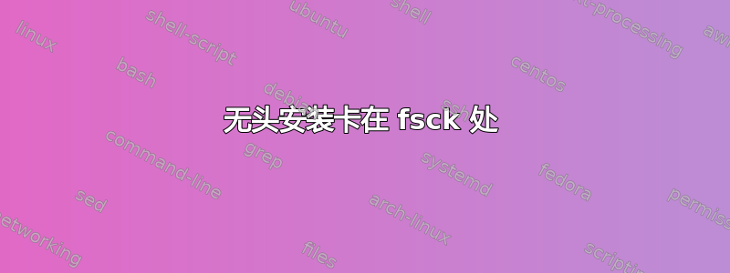 无头安装卡在 fsck 处