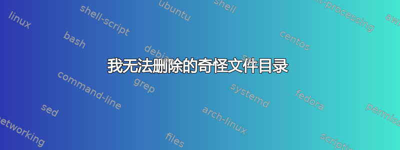 我无法删除的奇怪文件目录