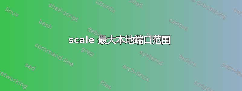 scale 最大本地端口范围