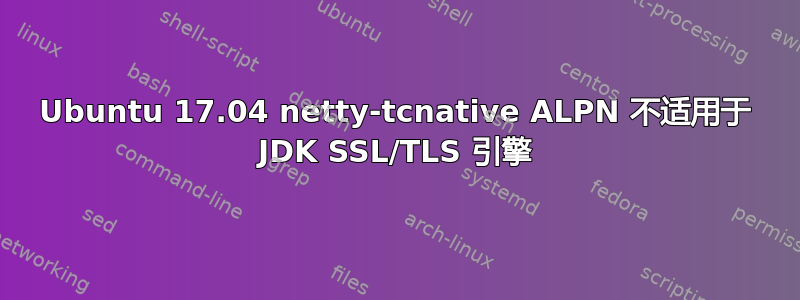 Ubuntu 17.04 netty-tcnative ALPN 不适用于 JDK SSL/TLS 引擎