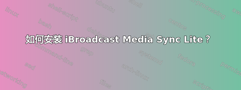 如何安装 iBroadcast Media Sync Lite？