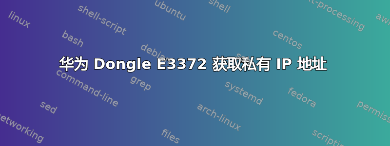 华为 Dongle E3372 获取私有 IP 地址