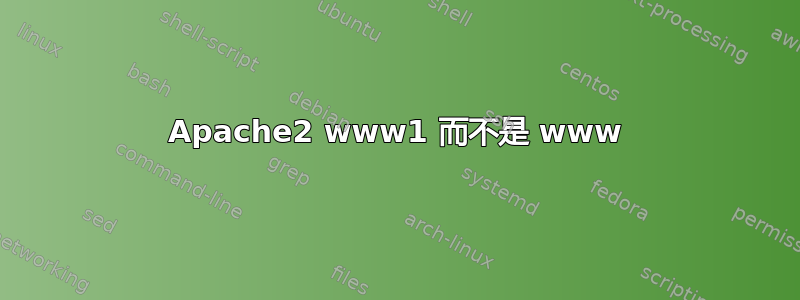 Apache2 www1 而不是 www