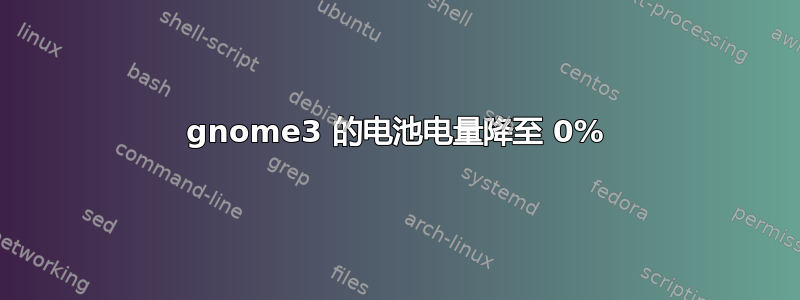 gnome3 的电池电量降至 0%