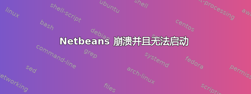 Netbeans 崩溃并且无法启动