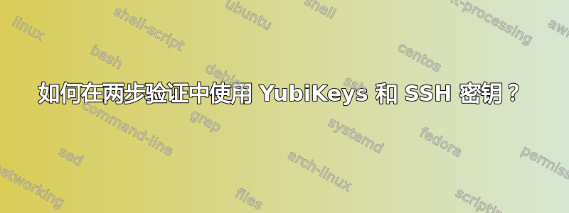 如何在两步验证中使用 YubiKeys 和 SSH 密钥？