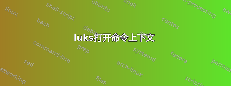 luks打开命令上下文