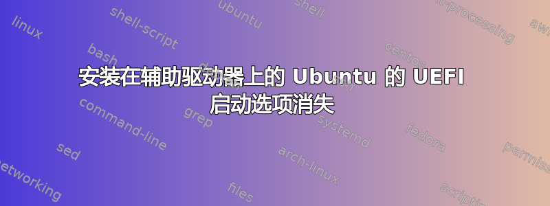 安装在辅助驱动器上的 Ubuntu 的 UEFI 启动选项消失