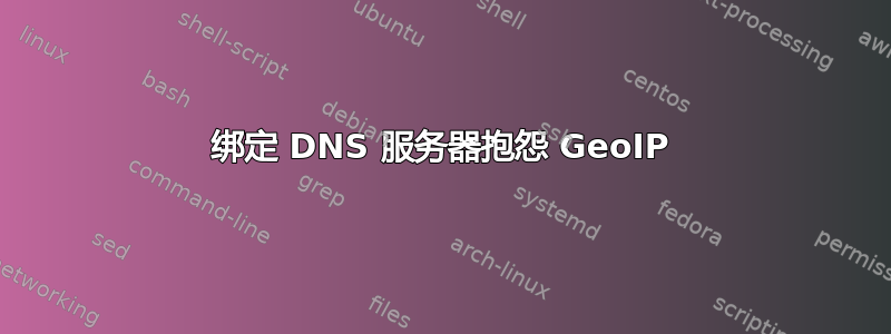 绑定 DNS 服务器抱怨 GeoIP