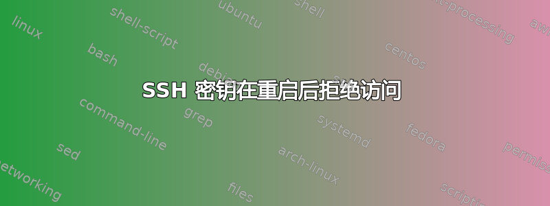 SSH 密钥在重启后拒绝访问